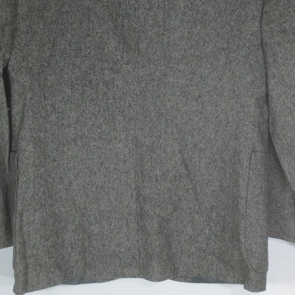 NEW C&R Clothiers Jacket Vintage Brown Gray Wool Tweed Lined Blazer Size 44R